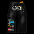 All Over Embroidery Jeans