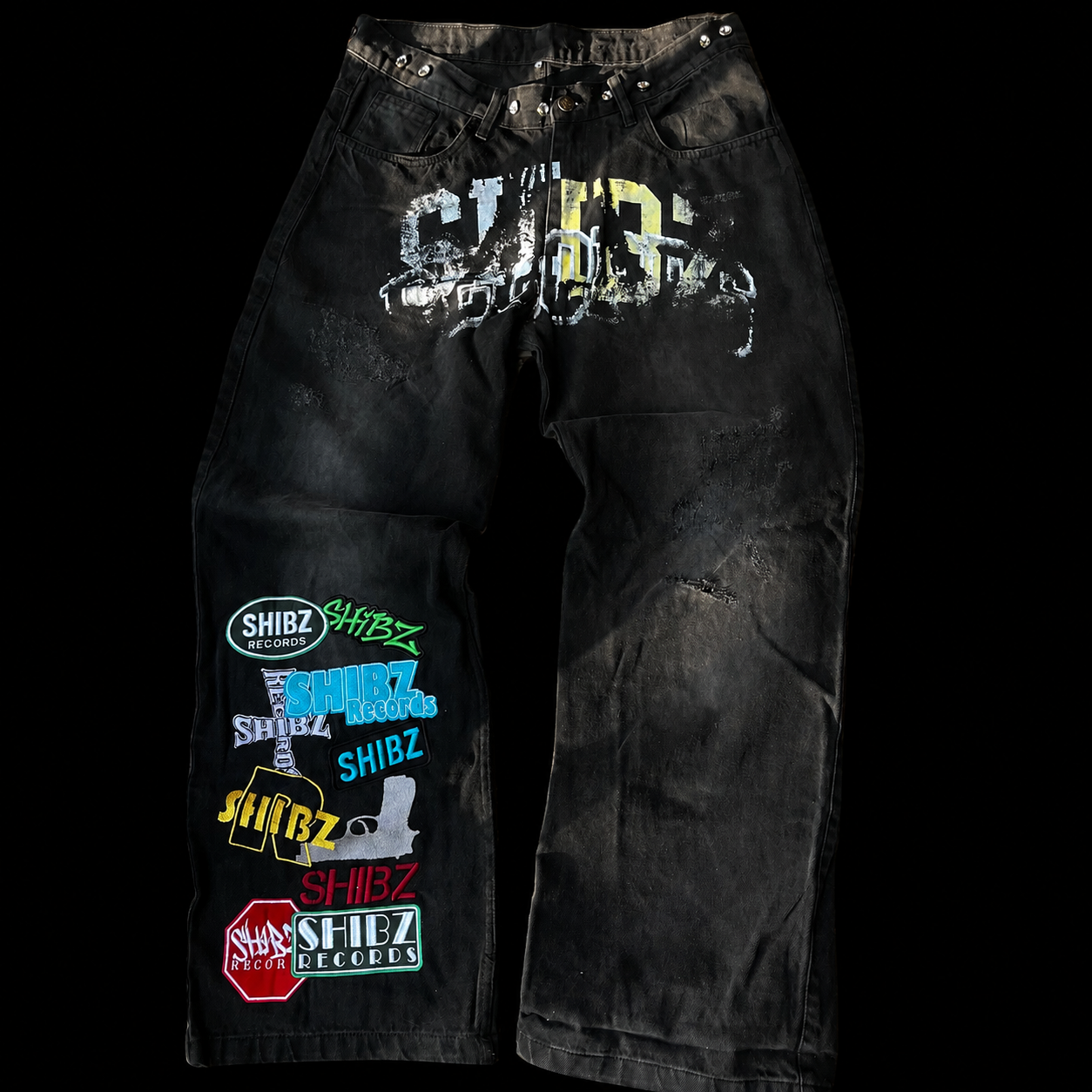 All Over Embroidery Jeans